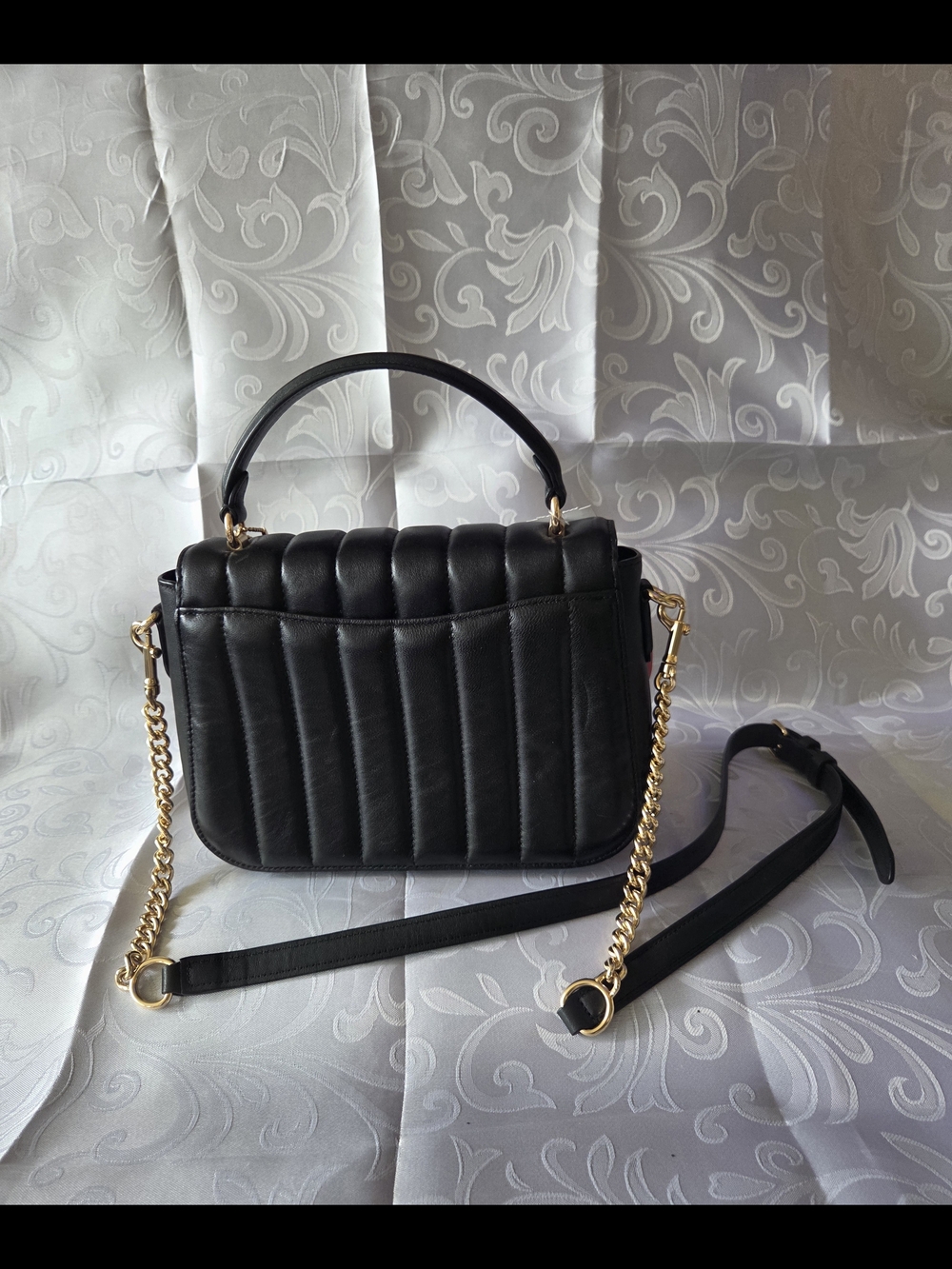 Coach Black Crossbody With Detachable Leather Strap with Gold Buckle NWT - Picture 3 of 16